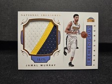 2017-18 Panini National Treasures Bronze Jamal Murray GU GW 3 Color Patch /25