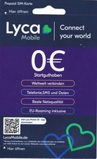 Lyca Mobile Prepaid SIM – Vodafone D2 4G Netz | Triple SIM | Ideal für Ausland