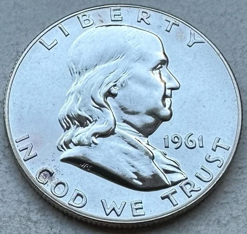 1961 Proof Franklin Half Dollar 90% Silver-INV#8466