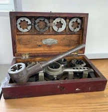 Vintage Wolverine Brass Works Tube Threading Set Grand Rapids Michigan