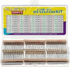 50 Values 14w 0 Ohm To 10m Ohm 5 Carbon Film Resistor Assortment Kit Common