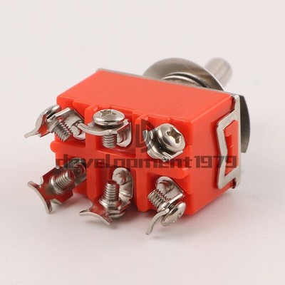 10PCS 6-Pin DPDT ON-OFF-ON DC Motor Reversing Toggle Switch 15A 250VAC 1322 *uq