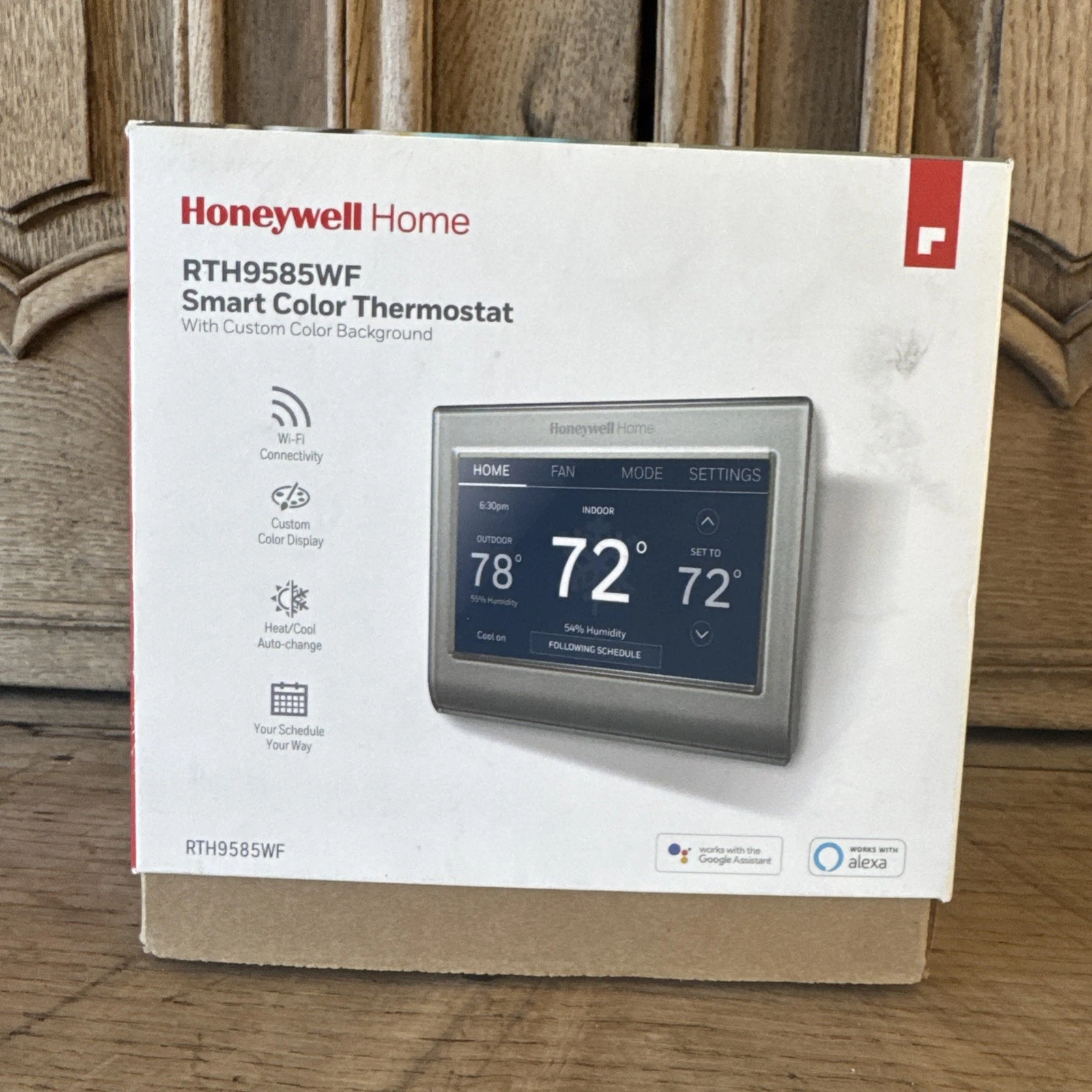 Honeywell Home Wi-Fi Smart Thermostat Model RTH958 Silver