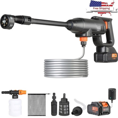 #ad Cordless Electric Pressure Washer 600 PSI Battery Powered Multi Use Cleaner $76.61