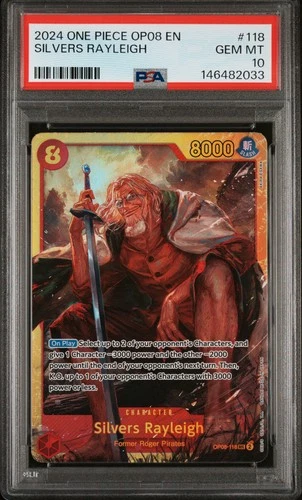 2024 ONE PIECE OP08-TWO LEGENDS #118 SILVERS RAYLEIGH PSA 10