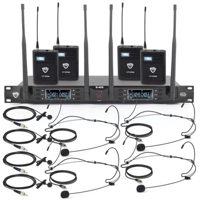 Quad Multi-Channel Digital Wireless Microphone System