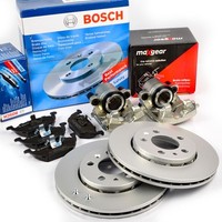 Bosch Bremsscheiben 256Mm BeläGe + Bremssattel Vorne FüR A1 A3 Ibiza Polo Fabia