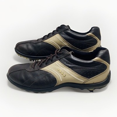 Ecco Men's Hydromax Golf Shoes Size EU 42 US 8 Brown Leather Soft Spikes