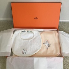 Hermes Baby Gift Bib Wrap Towel Gabriole Unused