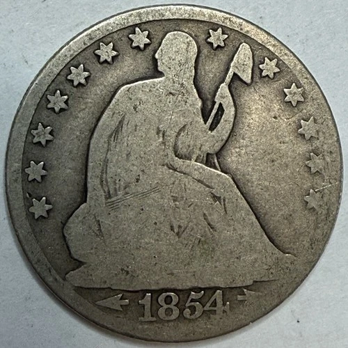 1854 O With Arrows - Seated Liberty Half Dollar - Exact Coin Imaged #SL228