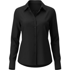 H/M Womens Button Up Black Sheer Size XS Long...