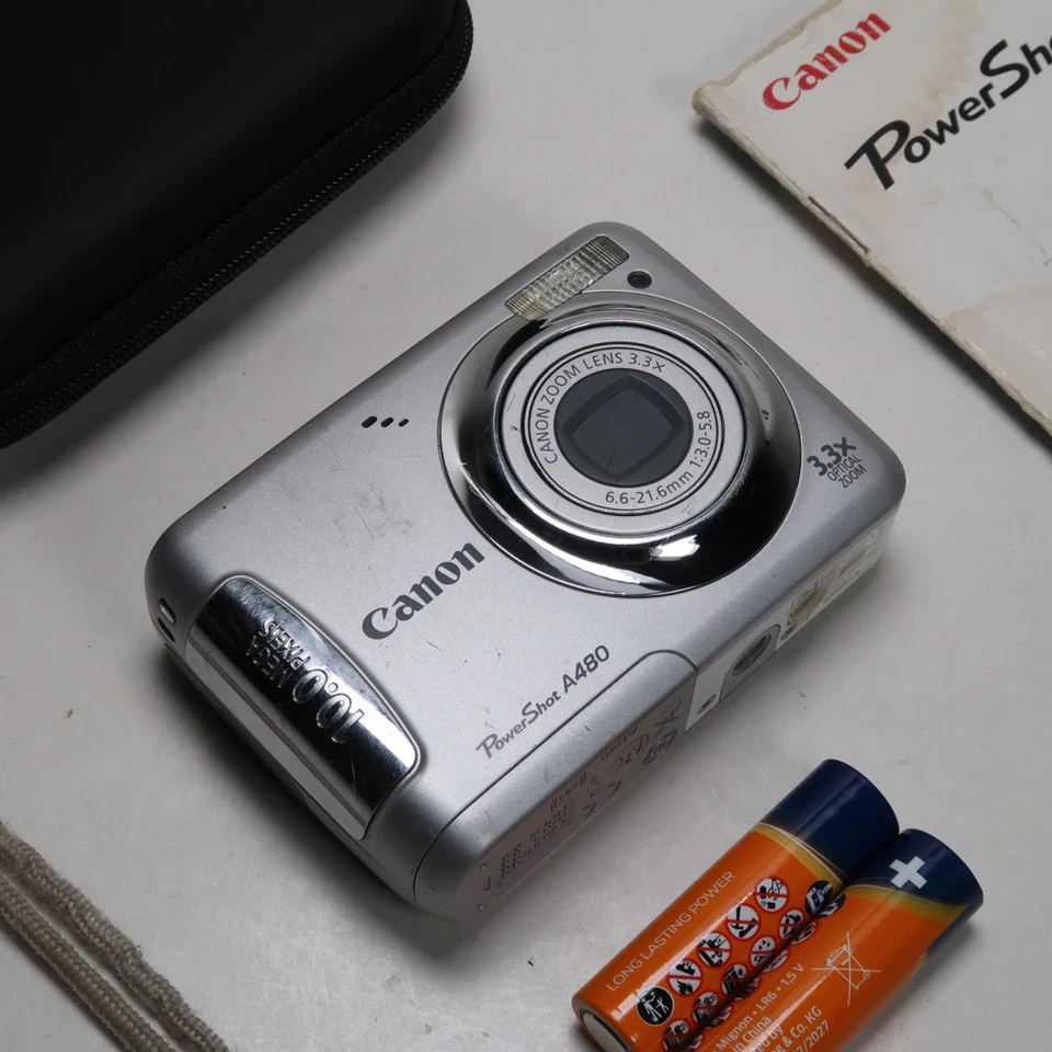 Canon PowerShot A480 10.0MP Digital Camera Silver, Manual - Refurbished - Photo 3/4