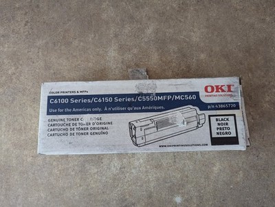 GENUINE OKI 43865720 BLACK TONER CARTRIDGE C6100 C6150 C5550MFP