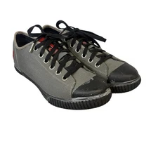 Chrome SPD Cycling Shoes Unisex 9 Gray Canvas Clipless Bike Cleat Compatible