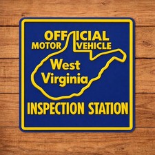 West Virginia Motor Vehicle Inspection Station Sign Road Highway Freeway Travel