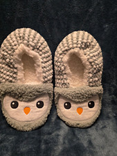 Women s Gray/White Penguin Animal Print Slip-...
