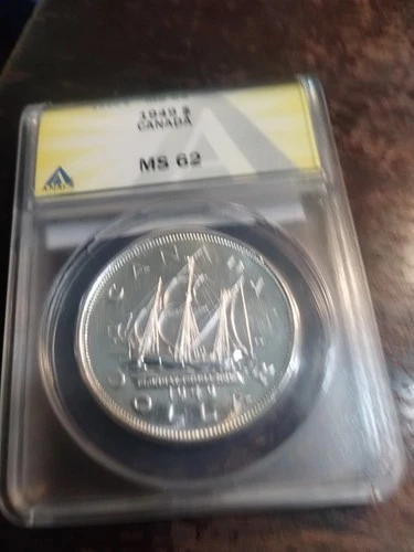 BU 1949 Canada Dollar ANACS MS62 Super Flashy Coin