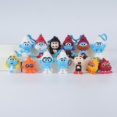 The Smurfs Figural Bag Clip Blind Bag 3D Keychain  Characters Surprise Gift 1PC
