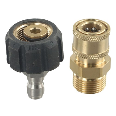 #ad Set Pressure Washer Adapter Quick Connect To 1 4?? 3 8?? 14mm 15mm 5000 PSI $13.76