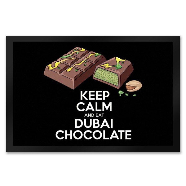 Dubai Schokolade FußMatte XXL In 50X75 Cm - Keep Calm And Eat Dubai Chocolate-image