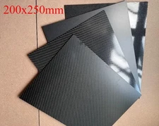 200x250mm 3K 100% Carbon Fiber Plate Panel Sheet 0.2-6mm Thickness Matte Glossy