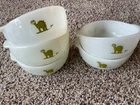 5 Vtg Anchor Hocking Fire-King Dinosaur Cereal Bowls Johnny Hart Grog Caveman