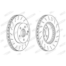 2x Ferodo Scheibenbremse hinten A2044213612 A2304231912 N1974230312 26264391