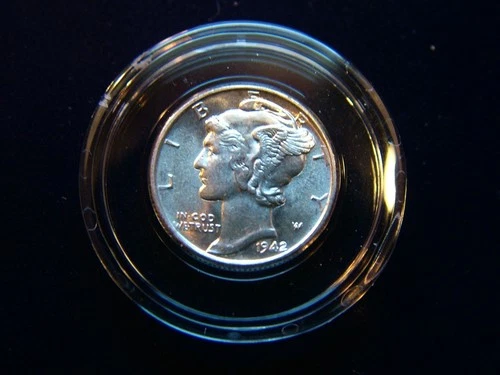 MERCURY SILVER DIMES 1941,42,43,44 MS BU GEMS