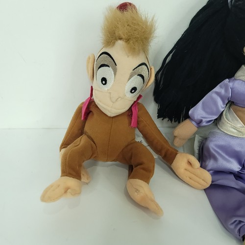 Disney Store Aladdin Bean Bags Jasmine Abu Peluche Animal 8" Lote de 2 - Imagen 4 de 6