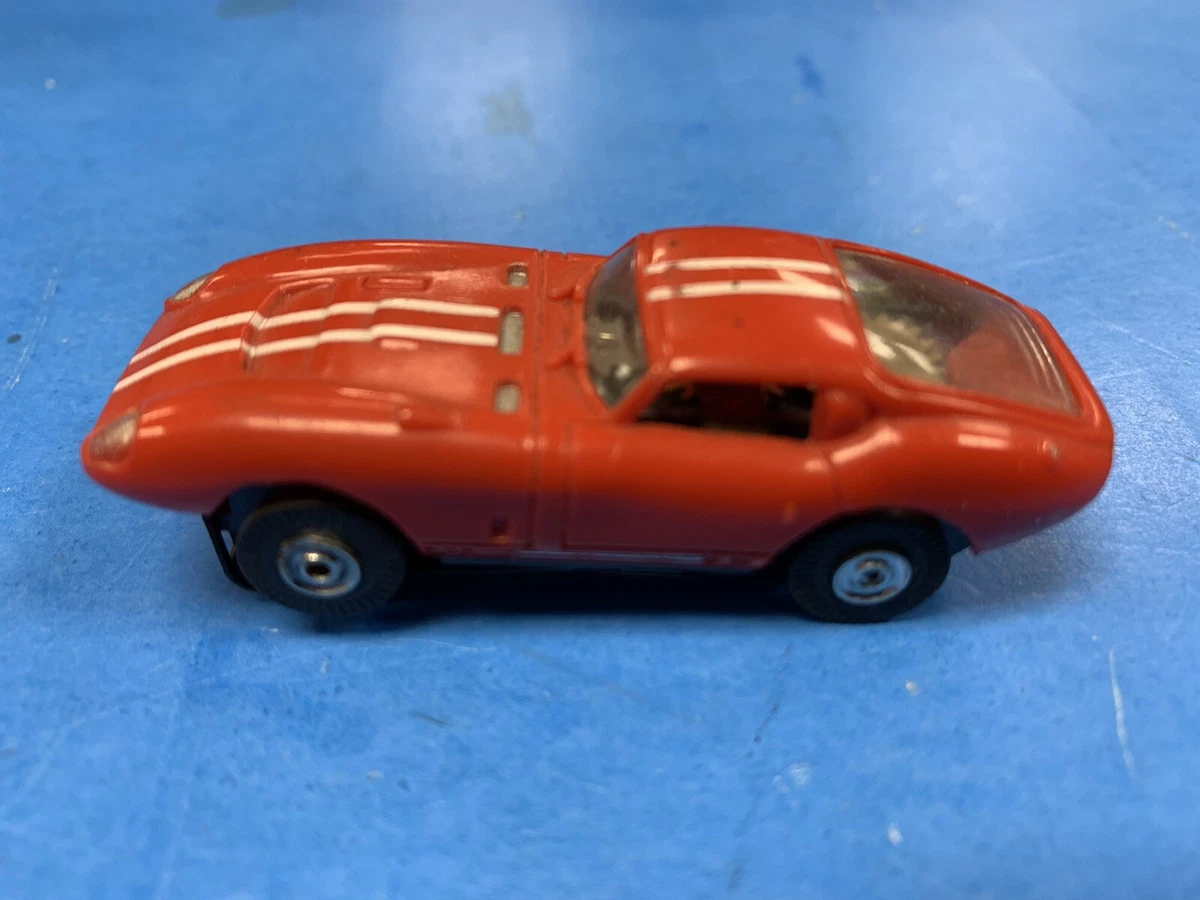 AURORA THUNDERJET 500 1375 COBRA GT RED AND WHITE SLOT CAR HO STB