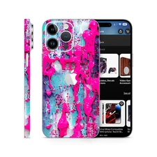 Phone Vinyl Skins Pink Neon Paint Splatter Decal