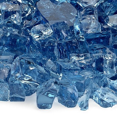 Classic Collection 1/2" Pacific Blue Fireglass, 10 Lb (609408154362)