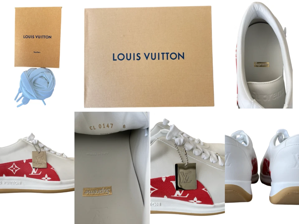 Louis Vuitton x Supreme  Monogram LV Run Away Sneakers Schuhe Shoes Trainers 42 - Bild 3 von 4