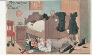 Carte Postale Ancienne Humoristique Humour Comique Series Angenehme Ruhe Ebay