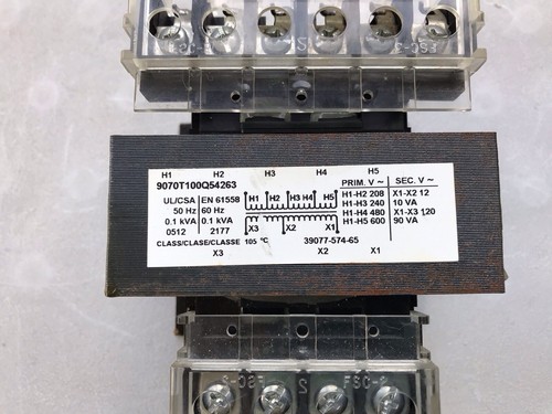 Square D Model 9070T100Q54263 Steuertransformator 208/ 240V - Bild 2 von 6