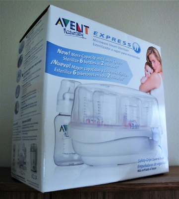 Phillips AVENT Naturally EXPRESS II Microwave Steam Sterilizer (+ Bottles)