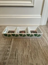 Polynesian Paradise 3 section relish dish - Becky Denny 2002 excellent condition