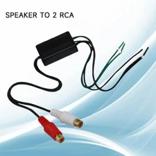 Speaker to 2 RCA Line Output Converter In Out High Low