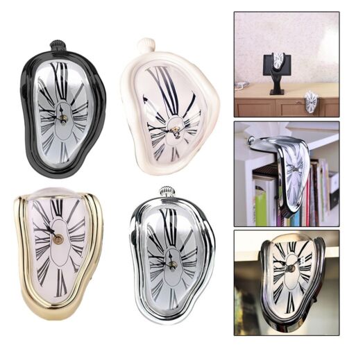 Melting Clock Distorted Wall Clocks Surrealist Dali Style Wall Watch Home Decor - Picture 1 of 32