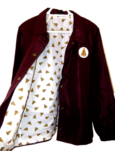 JV Jac Vanek PIZZA FOREVER Windbreaker Jacke - L, burgandy - Bild 1 von 15