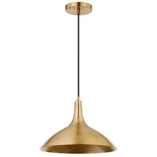 Meyer+Cross Barton 1-Light Brass Pendant with Metal Shade