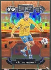 Maximo Perrone 2023-24 Panini Select La Liga Terrace Rookie Orange Prizm /49 #89