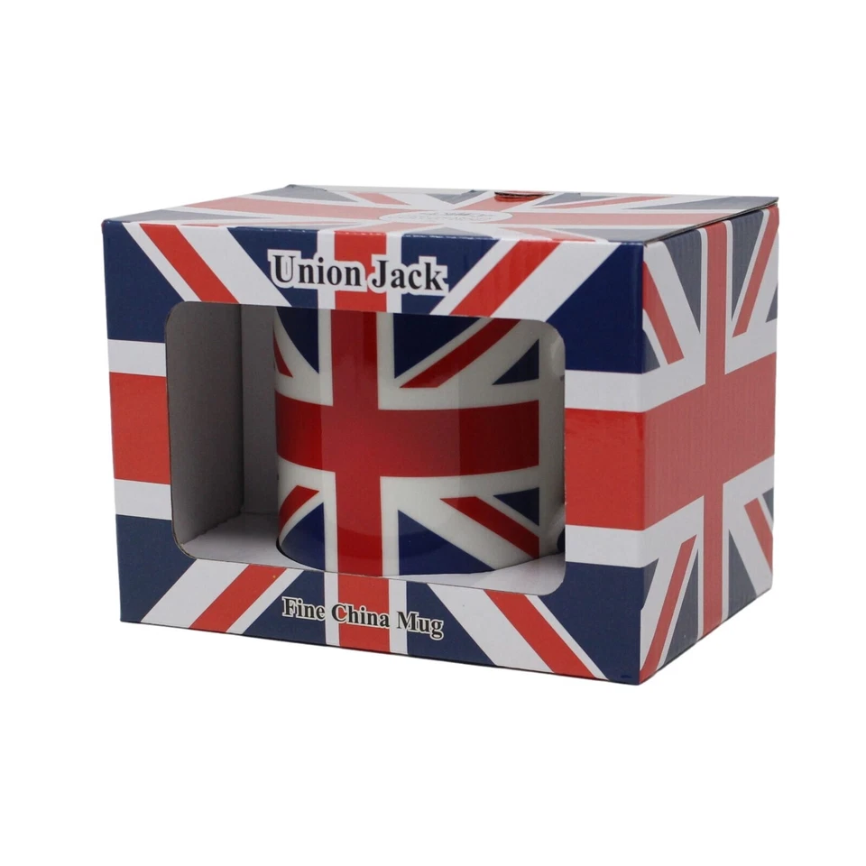 Tazza Union Jack Oxford 350 ml tazza caffè Cina fine bandiera britannica Regno Unito tema souvenir - Immagine 2 di 3