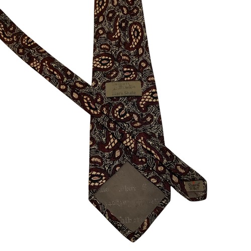 ROBERT TALBOTT Studio Men's 100% Silk Necktie USA Designer PAISLEY Black EUC - 第 3/3 張圖片