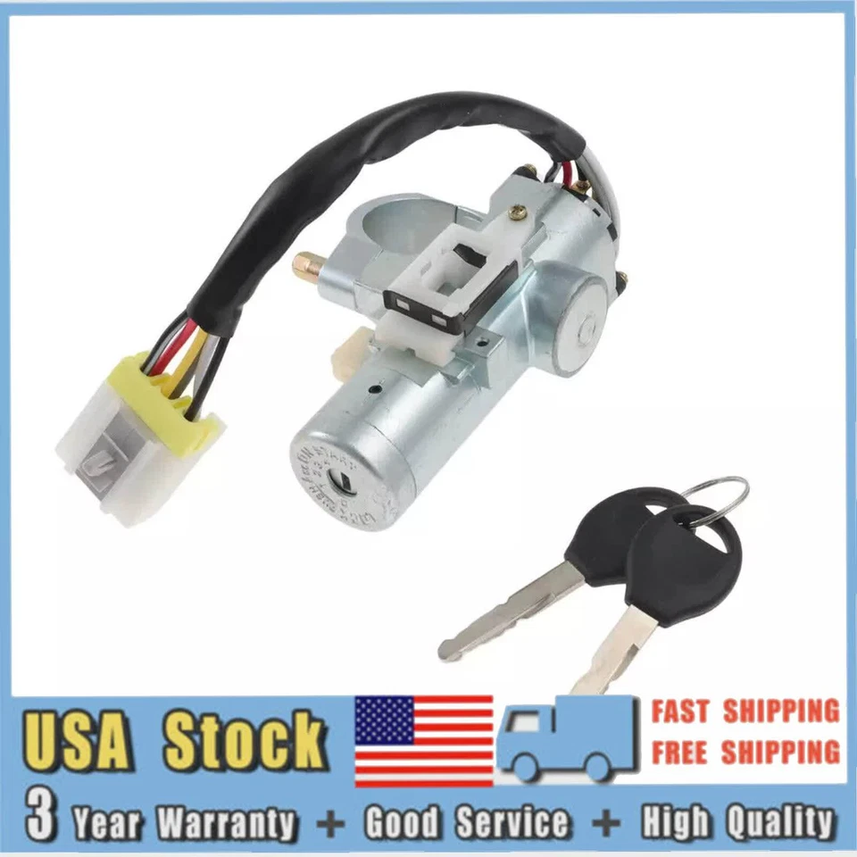 Ignition Lock Cylinder Assembly w/ Keys For 1995-1999 Nissan 200SX Maxima Sentra - Image 2 of 4