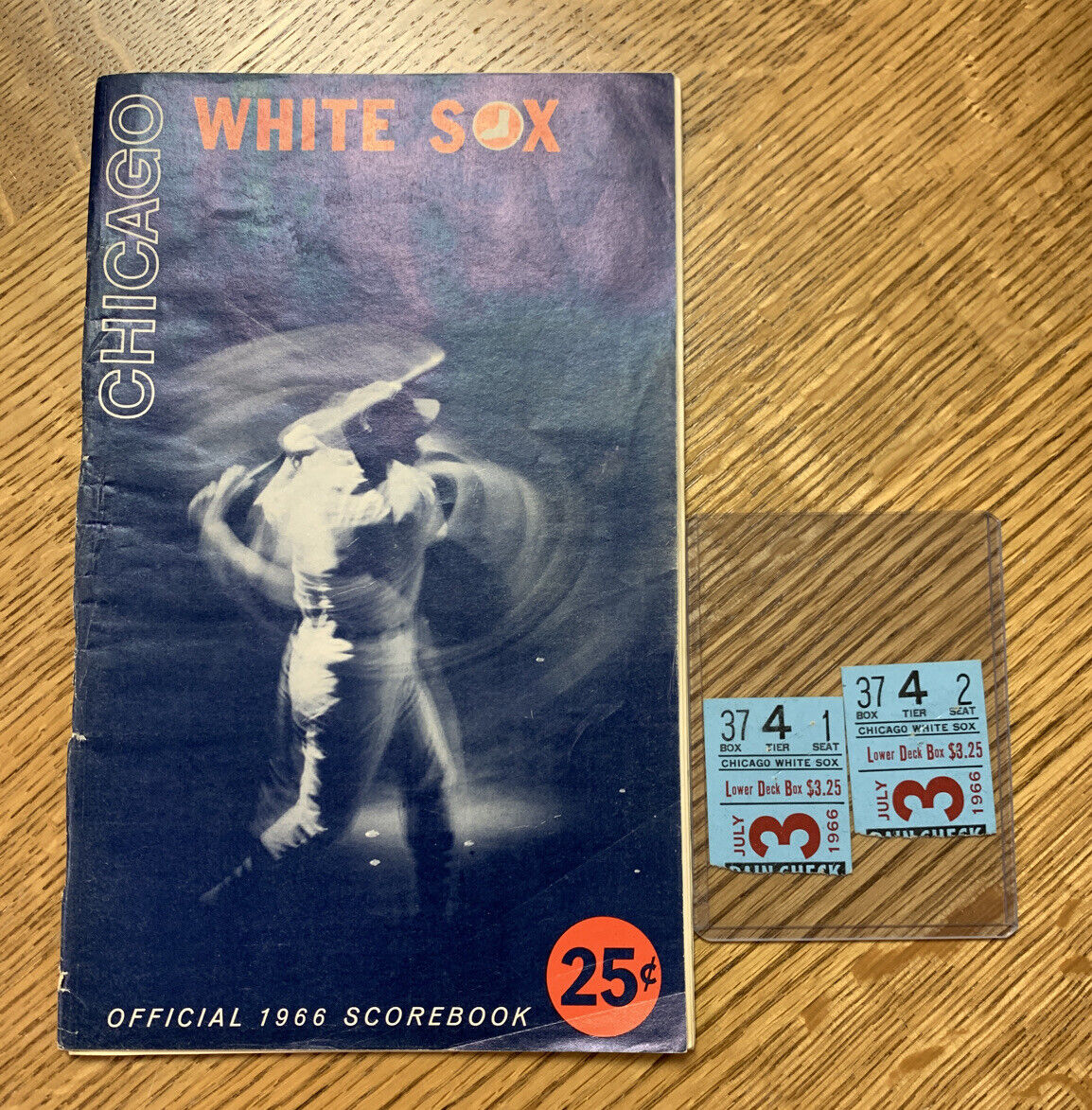 Chicago White Sox vs Red 1966 Comiskey Official Scorebook at Fees Dedication free