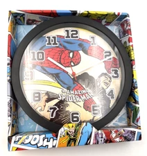 Marvel The Amazing Spider-Man Analog Wall Clock Round 9.75" Battery Power Comics