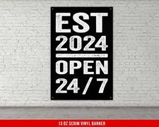 Motivational Gym Vinyl Banner - 247 Fitness Decor