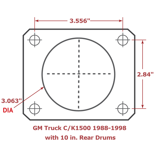 LEED Brakes Rear Disc Brake Kit with Drilled Rotors and Red Powder Coated Cali - Bild 2 von 7