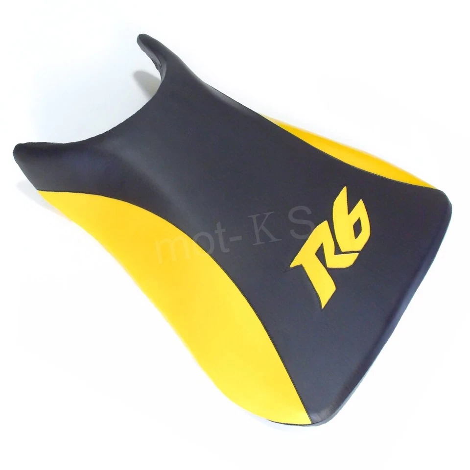 Rider Driver & Passenger Seats For Yamaha YZF-R6 2003 2004 2005 Black Yellow Foto 4 de 4